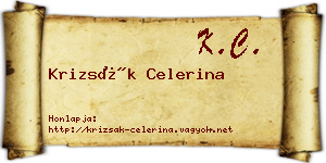 Krizsák Celerina névjegykártya